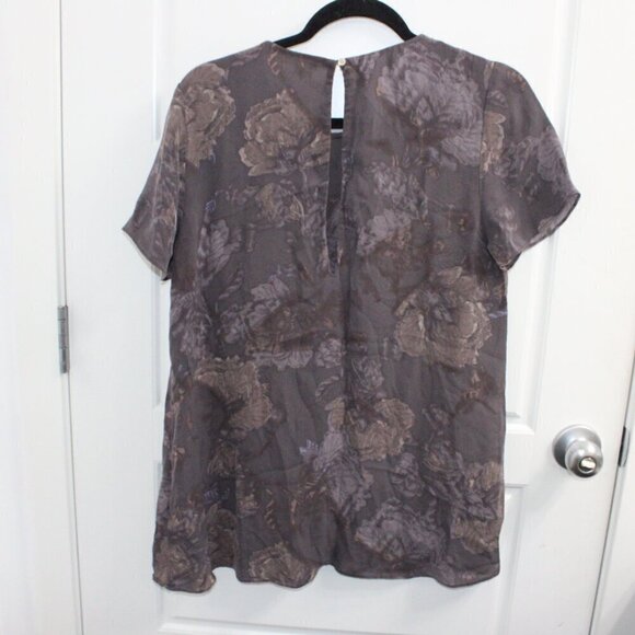 Aritzia Wilfred 100% Silk Floral Blouse Size Medium - Picture 3 of 3